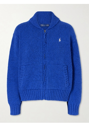 Polo Ralph Lauren - Knitted Cotton Zip-up Cardigan - Blue - x small,small,medium,large,x large