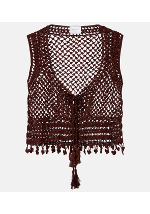 Anna Kosturova Marrakesh crochet cotton crop top