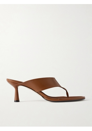 Aeyde - Olenna 65 Leather Thong Sandals - Brown - EU 35,EU 36,EU 36.5,EU 37,EU 37.5,EU 38,EU 38.5,EU 39,EU 39.5,EU 40,EU 40.5,EU 41,EU 41.5,EU 42