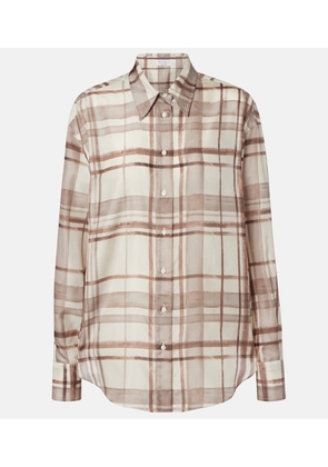 Brunello Cucinelli Checked silk shirt