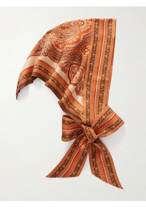 Zimmermann - Printed Silk Headscarf - Metallic - One size