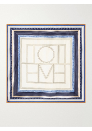 TOTEME - Collector Logo-print Silk-twill Scarf - Neutrals - One size