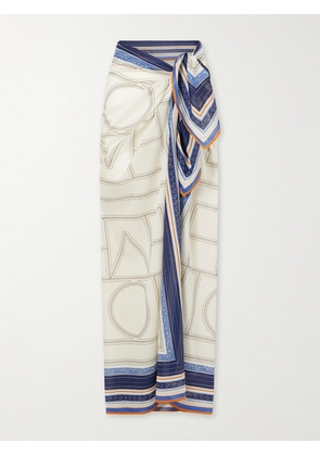 TOTEME - Collector Organic Cotton And Lyocell-blend Pareo - Neutrals - One size