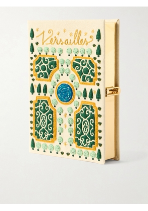 Olympia Le-Tan - Versailles Appliquéd Embroidered Canvas Clutch - Neutrals - One size