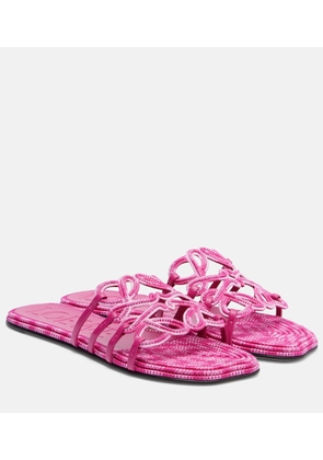 Loewe Paula's Ibiza Petal Anagram canvas slides