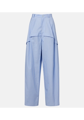 Loewe Paula's Ibiza striped cotton poplin wide-leg pants