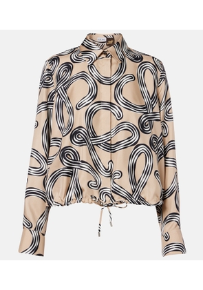 Loewe Paula's Ibiza Anagram silk blouse