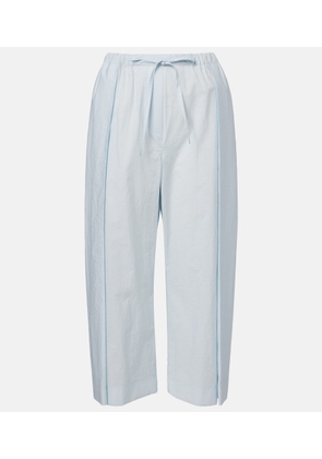 Loewe Paula's Ibiza cotton-blend poplin wide-leg pants