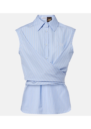 Loewe Paula's Ibiza striped cotton poplin top