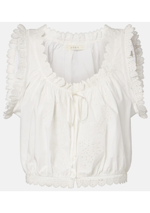 Doen Traveler embroidered cotton top