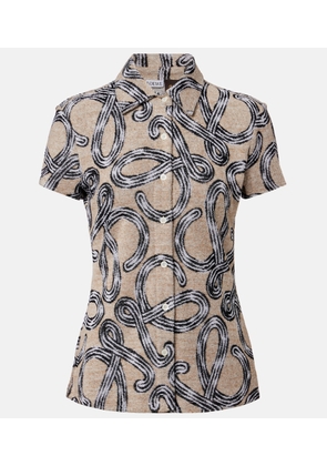 Loewe Paula's Ibiza Anagram cotton-blend top