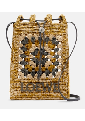 Loewe Paula's Ibiza raffia pouch with strap