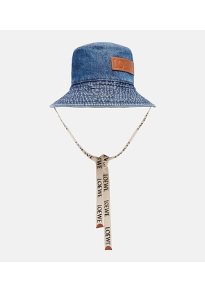 Loewe Paula's Ibiza logo denim bucket hat