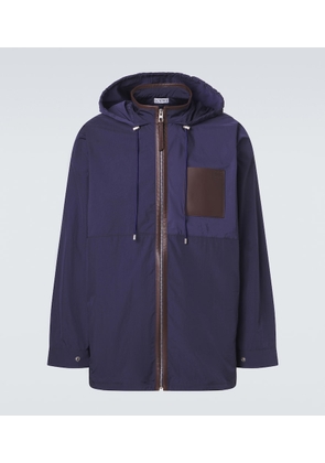 Loewe Leather-trimmed ripstop jacket