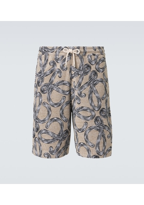 Loewe Paula's Ibiza cotton-blend terry Bermuda shorts