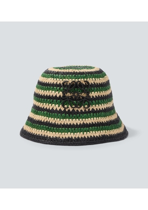 Loewe Paula's Ibiza striped raffia bucket hat