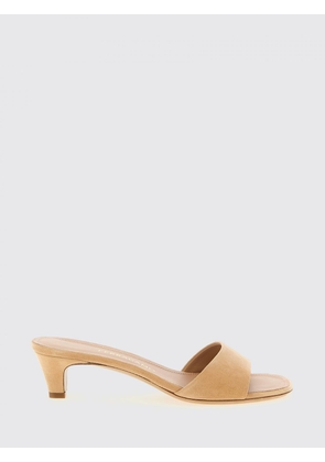 Heeled Sandal FERRAGAMO Woman color Beige