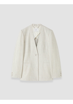 Ferula Textured Cotton Linen Jacket - 32