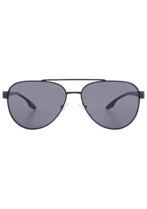 Prada Linea Rossa Polarized Grey Pilot Mens Sunglasses PS 54TS 1AB5Z1 58