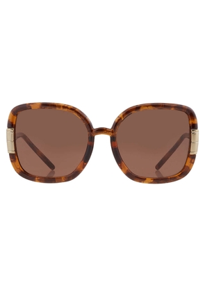 Tory Burch Solid Brown Square Ladies Sunglasses TY9063U 151973 56