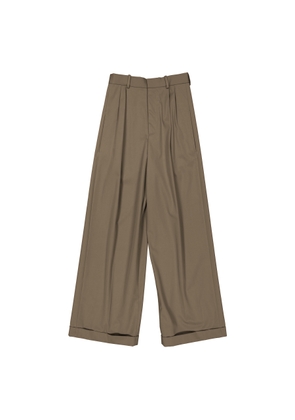 Loewe Cotton and Silk Pleated Trousers, Brand Size 36 ( US Size 4 )