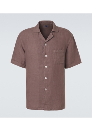 Fedeli Linen bowling shirt