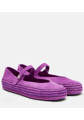 Loewe Paula's Ibiza Rio suede ballet flats