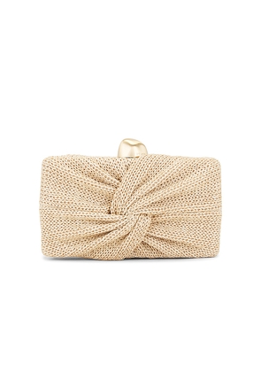 Cult Gaia Lisse Clutch in Tan.