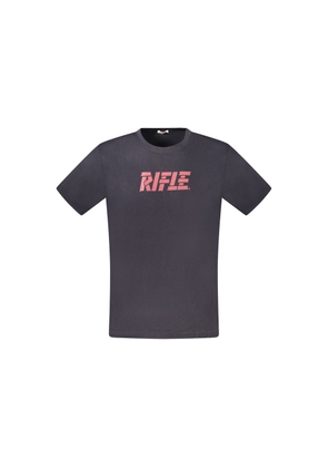 Rifle Blue Cotton Men's T-Shirt - M
