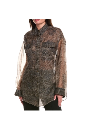 Brunello Cucinelli Beige Silk Shirt - M