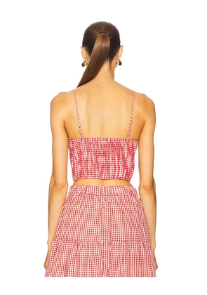 Elodie the Label Jamie Top in Red. Size S. Also in XS, M, L, XL.