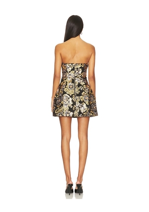 ELLIATT Celeste Strapless Mini Dress in Metallic Gold. Size S. Also in M, XL.