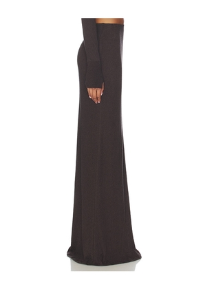Enza Costa Cashmere Bias Skirt in Brown. Size M. Also in S.