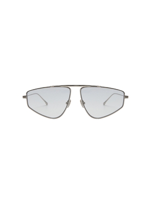 Elisa Johnson Riley Sunglasses in Metallic Silver.
