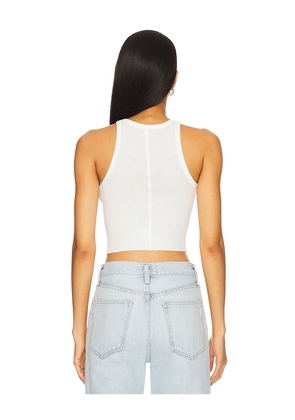 Eterne Cropped Rib Tank Top in Ivory. Size L. Also in XL.