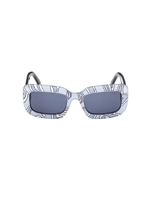 Emilio Pucci Rectangular Sunglasses in Baby Blue.