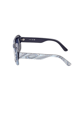 Emilio Pucci Rectangular Sunglasses in Baby Blue.