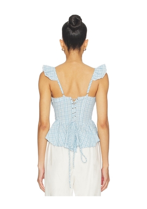 ASTR the Label Baylin Top in Blue. Size XS. Also in L, S, XL.