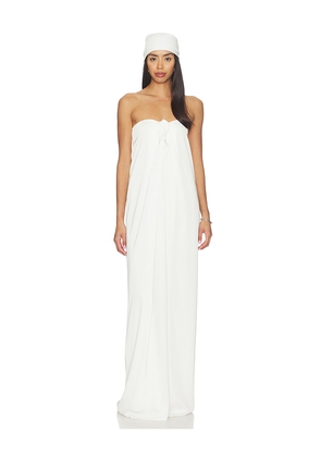 AWAVE Studio Strapless Maxi Dress in White. Size 34/2. Also in 36/4, 40/8, 42/10.