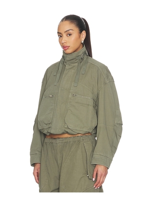Alexander Wang Cargo Jacket With Articulated Pockets in Army. Size L. Also in M, S, XS.
