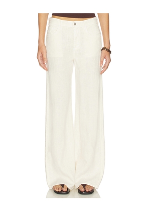 Citizens of Humanity Nora Linen Trouser Leg Pants in Ivory. Size 23. Also in 24, 25, 26, 27, 28, 29, 30, 31, 32, 33, 34.