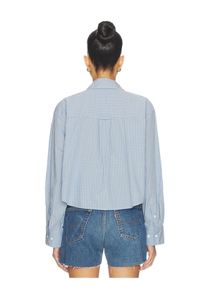 Citizens of Humanity Ana Cropped Shirt in Blue. Size XS. Also in S, M, L, XL.