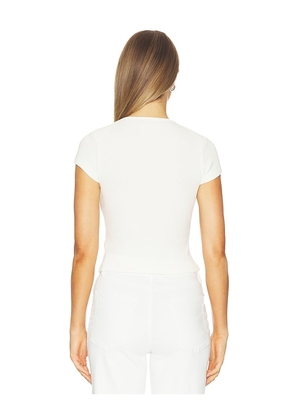 Citizens of Humanity Baby Waffle Tee in Ivory. Size XS. Also in S, M, L, XL.