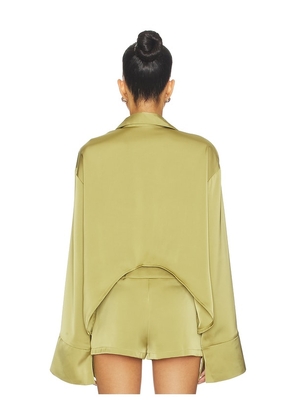 BY.DYLN x REVOLVE Andi Shirt in Army. Size XS. Also in S, L.