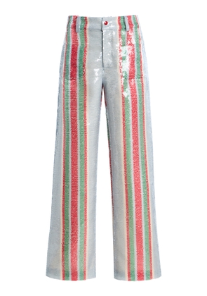 LA VESTE Exclusive La Isla Pippi Sequinned Straight-Leg Pants - Moda Operandi