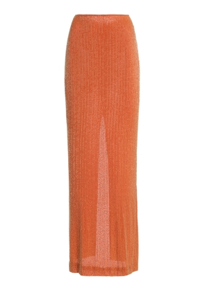 De La Vali Exclusive La Isla Palma Beaded Knit Maxi Skirt - Moda Operandi
