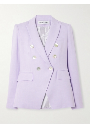 Veronica Beard - Miller Dickey Double-breasted Woven Blazer - Purple - US0,US2,US4,US6,US8,US10,US12,US14