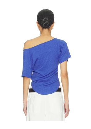 Free People X Lucy Off The Shoulder Tee in Blue. Size XS. Also in S, XL.