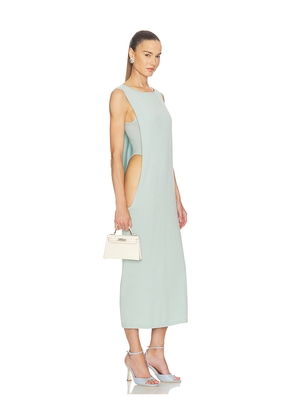 Helsa Mayumi Open Side Dress in Baby Blue. Size XS. Also in S, M, L, XL.