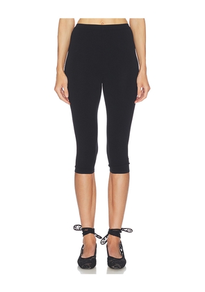 Helsa Beckette Knit Capri in Black. Size XS. Also in XXS, S, M, L, XL.